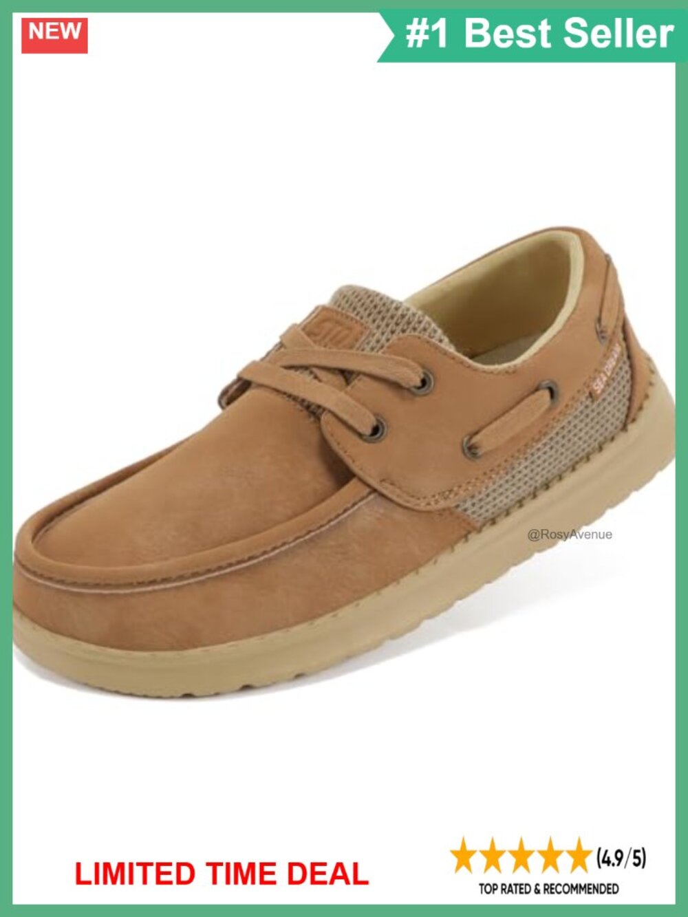 STQ Women's Lace Up Boat Shoes Casual Loafers Arch Support Leather
